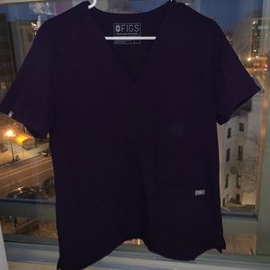 FIGS Purple 3 Pocket Scrub Top- Size M- NWOT